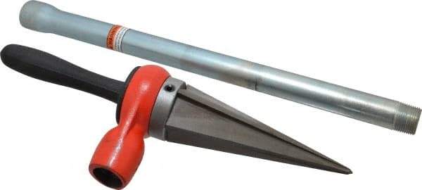 Ridgid - 1/8 to 2 Pipe Capacity, Straight Pipe Reamer with Handle - Cuts Metallic Tubing - Americas Industrial Supply