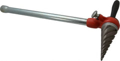 Ridgid - 1/4 to 2 Pipe Capacity, Spiral Pipe Reamer with Handle - Cuts Metallic Tubing - Americas Industrial Supply