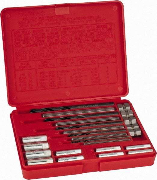 Ridgid - 20 Piece Screw Extractor & Drill Set - Plastic Set Box - Americas Industrial Supply