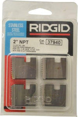 Ridgid - 2 - 11-1/2 NPT, Right Hand, High Speed Steel, Pipe Threader Die - Ridgid OO-R, 11-R, 12-R, O-R, 11-R Ratchet Threaders or 30A, 31A 3-Way Pipe Threaders Compatibility - Exact Industrial Supply