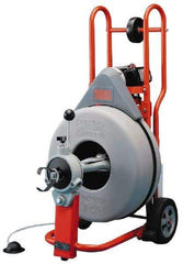 Ridgid - Electric Battery Drain Cleaning Machine - For 3" to 8" Pipe, 100' Cable, 200 Max RPM - Americas Industrial Supply