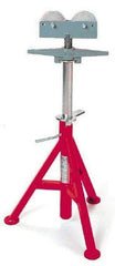 Ridgid - 12" Pipe Capacity, Adjustable Pipe Stand with 2 Roller Head - 32" to 55" High, 2,500 Lb Capacity - Americas Industrial Supply