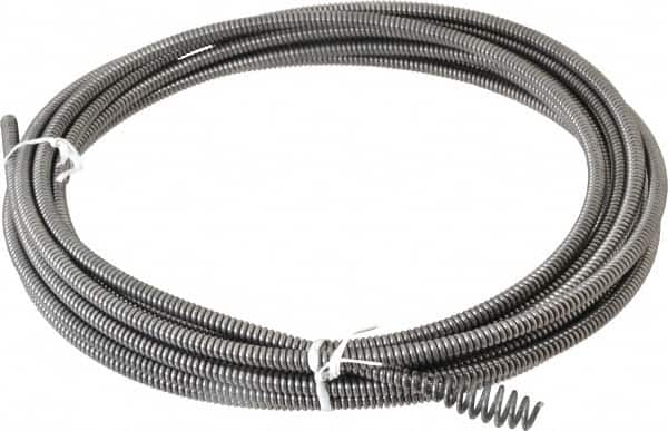 Ridgid - 5/16" x 25' Inner Core with Bulb Auger Cable for Drain Cleaning Machine Sink Drum - For Use with Models K25, K39, K3800 & K50 - Americas Industrial Supply