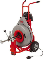 Ridgid - Electric Battery Drain Cleaning Machine - For 3" to 10" Pipe, 0.4286" x 100' Cable, 200 Max RPM - Americas Industrial Supply