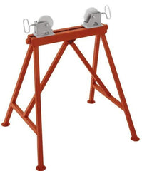 Ridgid - 1/4" to 36" Pipe Capacity, Adjustable Pipe Stand with 2 Adjustable Rollers - 2,500 Lb Capacity - Americas Industrial Supply