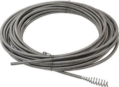 Ridgid - 5/16" x 50' Drain Cleaning Machine Cable - Bulb Auger, 3/4" to 1-1/2" Pipe, Use with Models K39, K40 & K50 - Americas Industrial Supply