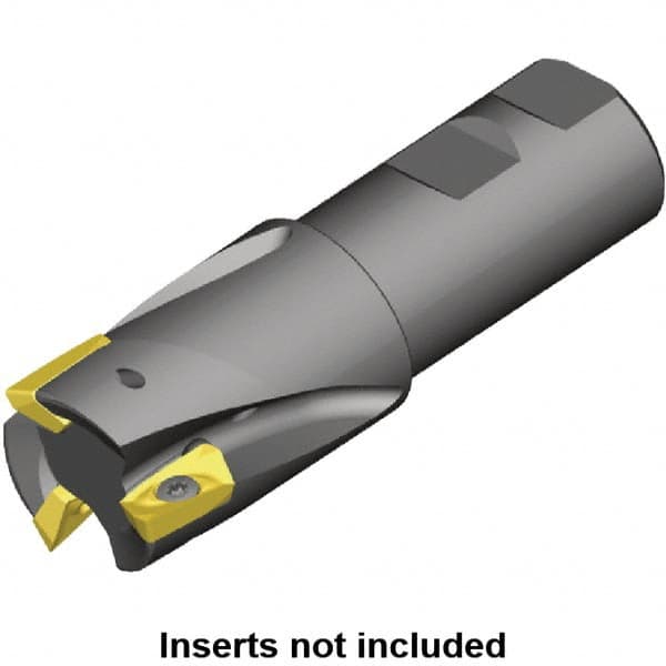 Kennametal - 1" Cut Diam, 0.71" Max Depth of Cut, 3/4" Shank Diam, 3.78" OAL, Indexable Square Shoulder End Mill - EC18.., EP18.. Inserts, Weldon Shank, 0° Lead Angle - Americas Industrial Supply