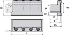 Kennametal - Tool Block Style A2TZN, 26mm Blade Height, 86mm OAL, 44mm OAH, Indexable Cutoff Blade Tool Block - 20mm Shank Height, 19mm Shank Width, Reversible, Series A2 Cut-Off - Americas Industrial Supply