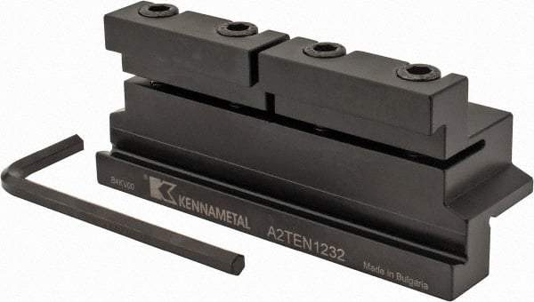 Kennametal - Tool Block Style A2TEN, 32mm Blade Height, 110mm OAL, 48mm OAH, Indexable Cutoff Blade Tool Block - 3/4" Shank Height, 3/4" Shank Width, Reversible, Series A2 Cut-Off - Americas Industrial Supply