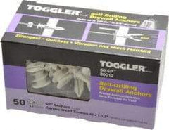 Toggler - #6 to 10 Screw, 5/16" Diam, 1-5/8" Long, 3/8 to 5/8" Thick, Self Drilling Drywall & Hollow Wall Anchor - Thermoplastic Alloy, Use in Drywall - Americas Industrial Supply
