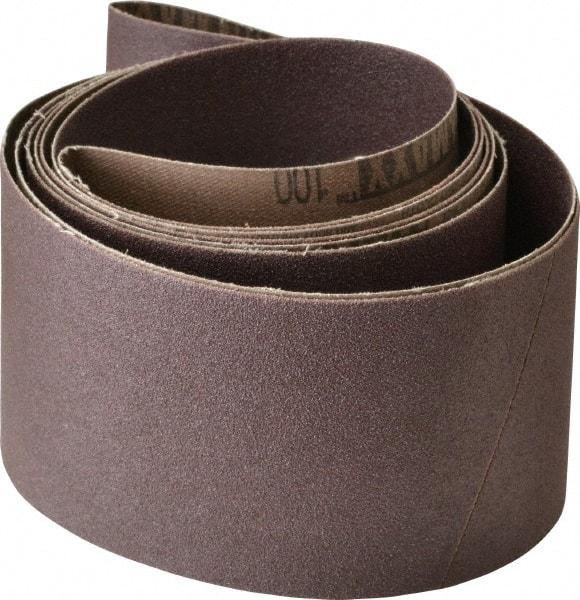 Tru-Maxx - 3" Wide x 90" OAL, 100 Grit, Aluminum Oxide Abrasive Belt - Aluminum Oxide, Fine, Coated, X Weighted Cloth Backing, Series VAC228 - Americas Industrial Supply