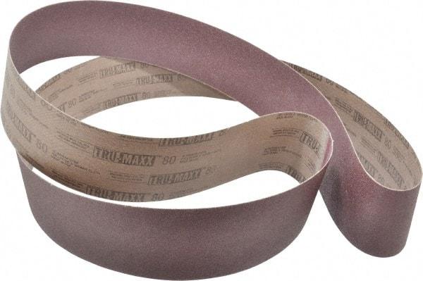 Tru-Maxx - 3" Wide x 90" OAL, 80 Grit, Aluminum Oxide Abrasive Belt - Aluminum Oxide, Medium, Coated, X Weighted Cloth Backing, Series VAC228 - Americas Industrial Supply