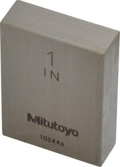 Mitutoyo - 1" Rectangular Steel Gage Block - Accuracy Grade AS-1, Includes Certificate of Inspection - Americas Industrial Supply