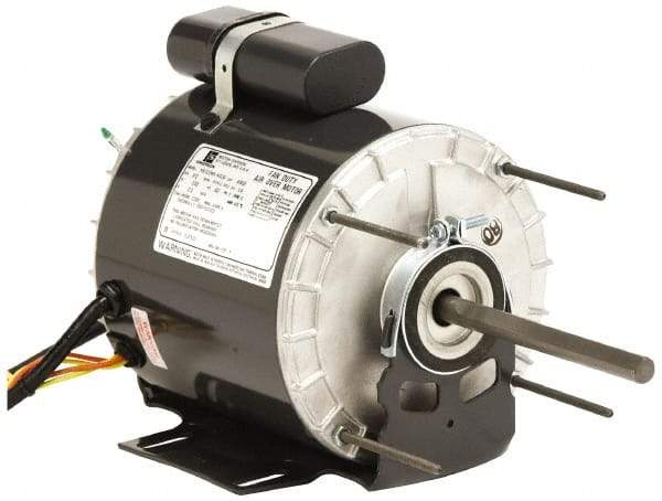 US Motors - 1/6 hp, TEAO Enclosure, Auto Thermal Protection, 1,075 RPM, 115 Volt, 60 Hz, Single Phase Permanent Split Capacitor (PSC) Motor - Size 48YZ Frame, Stud Mount, 1 Speed, Ball Bearings, 2.6 Full Load Amps, B Class Insulation, CCW Lead End - Americas Industrial Supply
