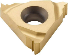Seco - 11NL Internal Left Hand 14 Whitworth Laydown Threading Insert - Grade CP500, TiAlN/TiN Coated Carbide, 6.35mm Inscribed Circle - Americas Industrial Supply
