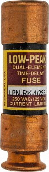 Cooper Bussmann - 125 VDC, 250 VAC, 0.5 Amp, Time Delay General Purpose Fuse - Fuse Holder Mount, 50.8mm OAL, 100 at DC, 300 at AC (RMS) kA Rating, 9/16" Diam - Americas Industrial Supply