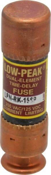 Cooper Bussmann - 125 VDC, 250 VAC, 15 Amp, Time Delay General Purpose Fuse - Fuse Holder Mount, 50.8mm OAL, 100 at DC, 300 at AC (RMS) kA Rating, 9/16" Diam - Americas Industrial Supply