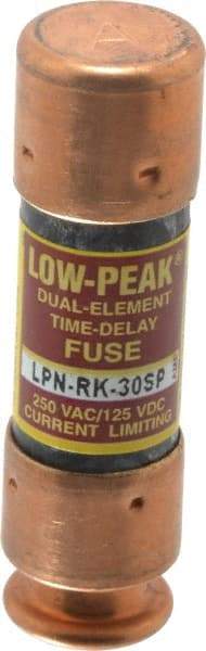 Cooper Bussmann - 125 VDC, 250 VAC, 30 Amp, Time Delay General Purpose Fuse - Fuse Holder Mount, 50.8mm OAL, 100 at DC, 300 at AC (RMS) kA Rating, 9/16" Diam - Americas Industrial Supply