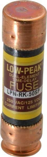 Cooper Bussmann - 125 VDC, 250 VAC, 50 Amp, Time Delay General Purpose Fuse - Fuse Holder Mount, 76.2mm OAL, 100 at DC, 300 at AC (RMS) kA Rating, 13/16" Diam - Americas Industrial Supply