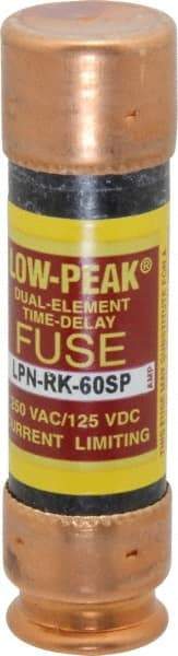 Cooper Bussmann - 125 VDC, 250 VAC, 60 Amp, Time Delay General Purpose Fuse - Fuse Holder Mount, 76.2mm OAL, 100 at DC, 300 at AC (RMS) kA Rating, 13/16" Diam - Americas Industrial Supply