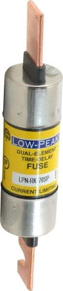 Cooper Bussmann - 250 VAC/VDC, 70 Amp, Time Delay General Purpose Fuse - Bolt-on Mount, 5-7/8" OAL, 100 at DC, 300 at AC (RMS) kA Rating, 1-1/16" Diam - Americas Industrial Supply