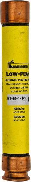 Cooper Bussmann - 300 VDC, 600 VAC, 1.25 Amp, Time Delay General Purpose Fuse - Fuse Holder Mount, 127mm OAL, 100 at DC, 300 at AC (RMS) kA Rating, 13/16" Diam - Americas Industrial Supply