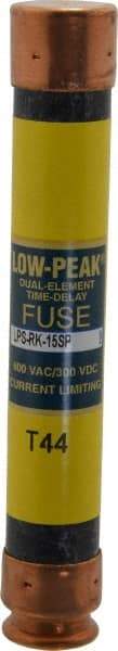 Cooper Bussmann - 300 VDC, 600 VAC, 15 Amp, Time Delay General Purpose Fuse - Fuse Holder Mount, 127mm OAL, 100 at DC, 300 at AC (RMS) kA Rating, 13/16" Diam - Americas Industrial Supply