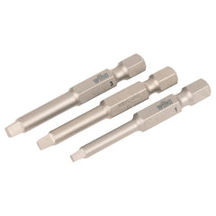 Square Power Bit #1, 2 & 3 × 50mm (3 Bit Pack) - Americas Industrial Supply