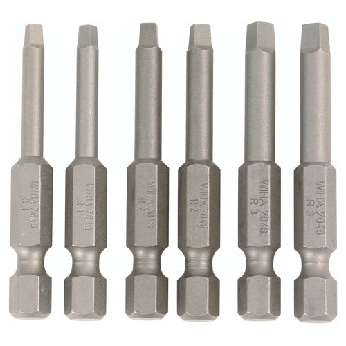 Square Power Bit #1, 2 & 3 × 50mm (6 Bit Pack) - Americas Industrial Supply