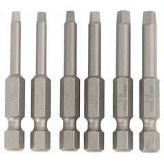 Square Power Bit #1, 2 & 3 × 50mm (6 Bit Pack) - Americas Industrial Supply