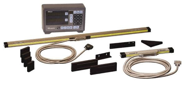 Mitutoyo - 2 Axis, 36" X-Axis Travel, 16" Y-Axis Travel, Milling DRO System - 0.01mm/0.005mm/0.002mm/0.001mm Resolution, 7+13L0/1000µm Accuracy, LED Display - Americas Industrial Supply