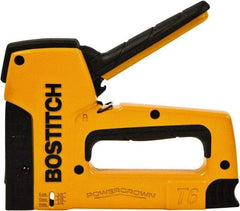 Stanley Bostitch - Manual Staple Gun - 1/4, 5/16, 3/8, 1/2, 9/16" Staples, 84 Lb Capacity, Yellow, Aluminum Die Cast - Americas Industrial Supply