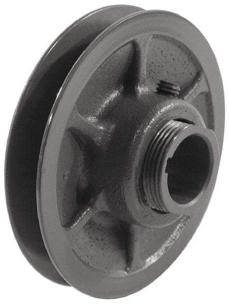 Browning - 7/8" Inside Diam x 5.35" Outside Diam, 1 Groove, Variable Pitched Sheave - Belt Sections 3L, 4L, A, 5L & B, 1-7/8" Sheave Thickness, 3/4 to 1-1/8" Face Width - Americas Industrial Supply