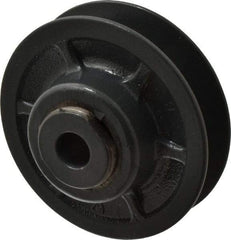 Browning - 1/2" Inside Diam x 3.15" Outside Diam, 1 Groove, Variable Pitched Sheave - Belt Sections 3L, 4L, A, 5L & B, 1-7/8" Sheave Thickness, 21/32 to 1" Face Width - Americas Industrial Supply