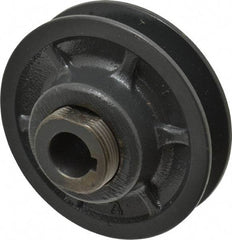 Browning - 5/8" Inside Diam x 3.15" Outside Diam, 1 Groove, Variable Pitched Sheave - Belt Sections 3L, 4L, A, 5L & B, 1-7/8" Sheave Thickness, 21/32 to 1" Face Width - Americas Industrial Supply