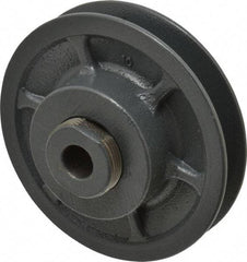 Browning - 1/2" Inside Diam x 3-3/4" Outside Diam, 1 Groove, Variable Pitched Sheave - Belt Sections 3L, 4L, A, 5L & B, 1-7/8" Sheave Thickness, 21/32 to 1-1/32" Face Width - Americas Industrial Supply