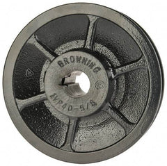 Browning - 5/8" Inside Diam x 3-3/4" Outside Diam, 1 Groove, Variable Pitched Sheave - Belt Sections 3L, 4L, A, 5L & B, 1-7/8" Sheave Thickness, 21/32 to 1-1/32" Face Width - Americas Industrial Supply