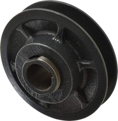 Browning - 7/8" Inside Diam x 3-3/4" Outside Diam, 1 Groove, Variable Pitched Sheave - Belt Sections 3L, 4L, A, 5L & B, 1-7/8" Sheave Thickness, 21/32 to 1-1/32" Face Width - Americas Industrial Supply