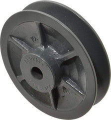 Browning - 1/2" Inside Diam x 4.15" Outside Diam, 1 Groove, Variable Pitched Sheave - Belt Sections 3L, 4L, A, 5L & B, 1-7/8" Sheave Thickness, 21/32 to 1-1/32" Face Width - Americas Industrial Supply
