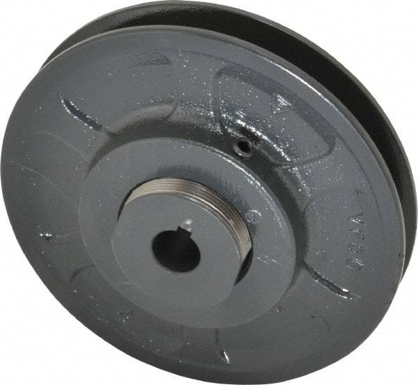 Browning - 5/8" Inside Diam x 5.35" Outside Diam, 1 Groove, Variable Pitched Sheave - Belt Sections 3L, 4L, A, 5L & B, 1-7/8" Sheave Thickness, 11/16 to 1-1/16" Face Width - Americas Industrial Supply