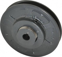 Browning - 5/8" Inside Diam x 5.35" Outside Diam, 1 Groove, Variable Pitched Sheave - Belt Sections 3L, 4L, A, 5L & B, 1-7/8" Sheave Thickness, 11/16 to 1-1/16" Face Width - Americas Industrial Supply