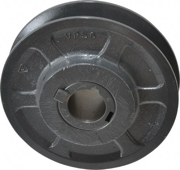 Browning - 1-1/8" Inside Diam x 5.35" Outside Diam, 1 Groove, Variable Pitched Sheave - Belt Sections 3L, 4L, A, 5L & B, 1-7/8" Sheave Thickness, 3/4 to 1-1/8" Face Width - Americas Industrial Supply
