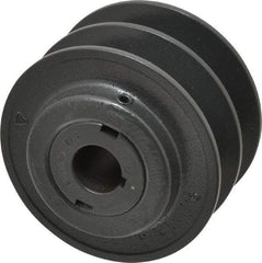 Browning - 7/8" Inside Diam x 3.95" Outside Diam, 2 Groove, Variable Pitched Sheave - Belt Sections 3L, 4L, A, 5L & B, 3" Sheave Thickness, 1-3/8 to 2" Face Width - Americas Industrial Supply