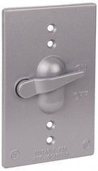 Thomas & Betts - Electrical Outlet Box Aluminum Switch Cover - Includes Gasket & Screw - Americas Industrial Supply