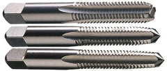 Hertel - #10-24 UNC, 4 Flute, Bottoming, Plug & Taper, Bright Finish, High Speed Steel Tap Set - 2-3/8" OAL, 2B/3B Class of Fit - Americas Industrial Supply