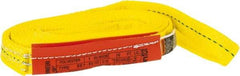 Lift-All - 14' Long x 1" Wide, 1,600 Lb Vertical Capacity, 1 Ply, Polyester Web Sling - 1,250 Lb Choker Capacity, Yellow - Americas Industrial Supply