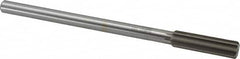 Interstate - 0.5615" High Speed Steel Chucking Reamer - Straight Flute, 0.4355" Straight Shank, 2" Flute Length, 8" OAL - Americas Industrial Supply