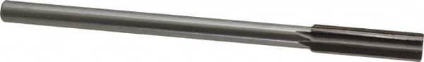 Interstate - 9/16" High Speed Steel Chucking Reamer - Straight Flute, 0.4355" Straight Shank, 2" Flute Length, 8" OAL - Americas Industrial Supply