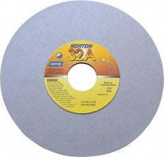 Norton - 7" Diam x 1-1/4" Hole x 1/8" Thick, K Hardness, 100 Grit Surface Grinding Wheel - Aluminum Oxide, Type 1, Fine Grade, 3,600 Max RPM, Vitrified Bond, No Recess - Americas Industrial Supply
