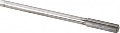 Made in USA - 0.534" Carbide-Tipped 6 Flute Chucking Reamer - Straight Flute, 7/16" Straight Shank, 2" Flute Length, 8" OAL - Americas Industrial Supply